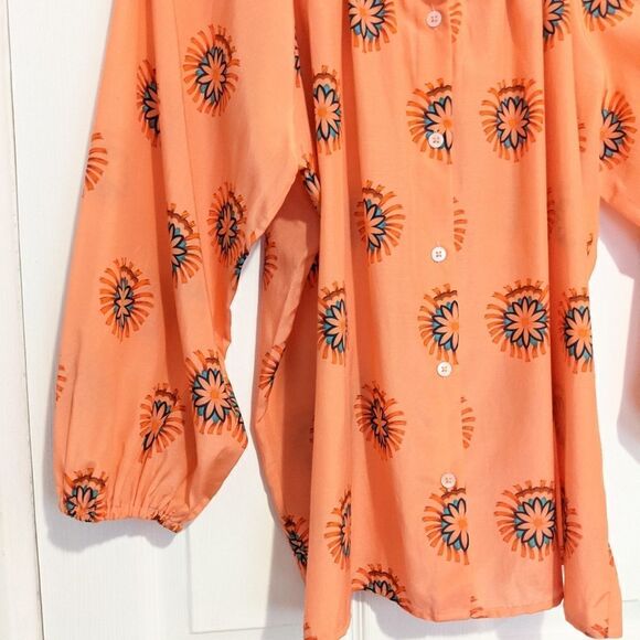 Tucker The Classic Blouse Morning Medallions in Silk Cotton - Picture 5 of 10